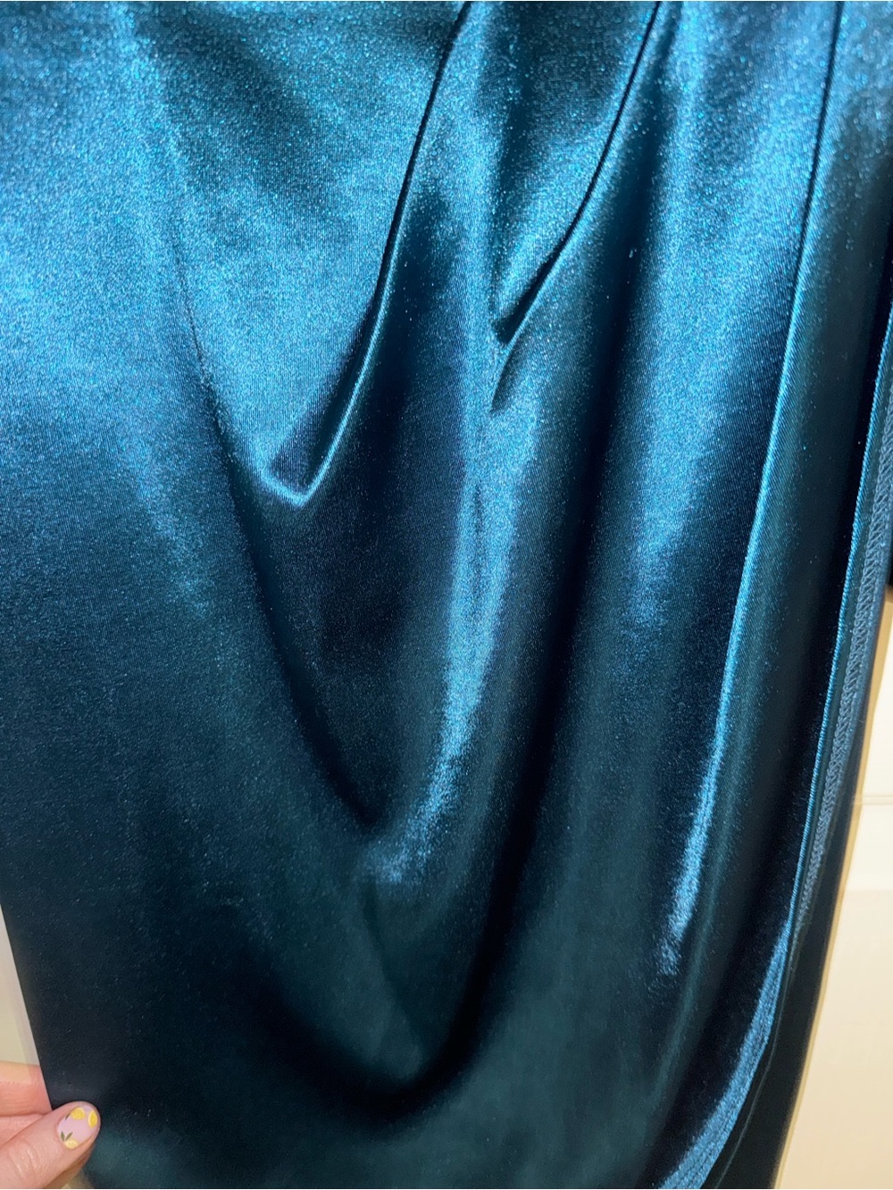 Lulus Forever Your Girl Teal Satin Bodycon Dress - Picture 9 of 10